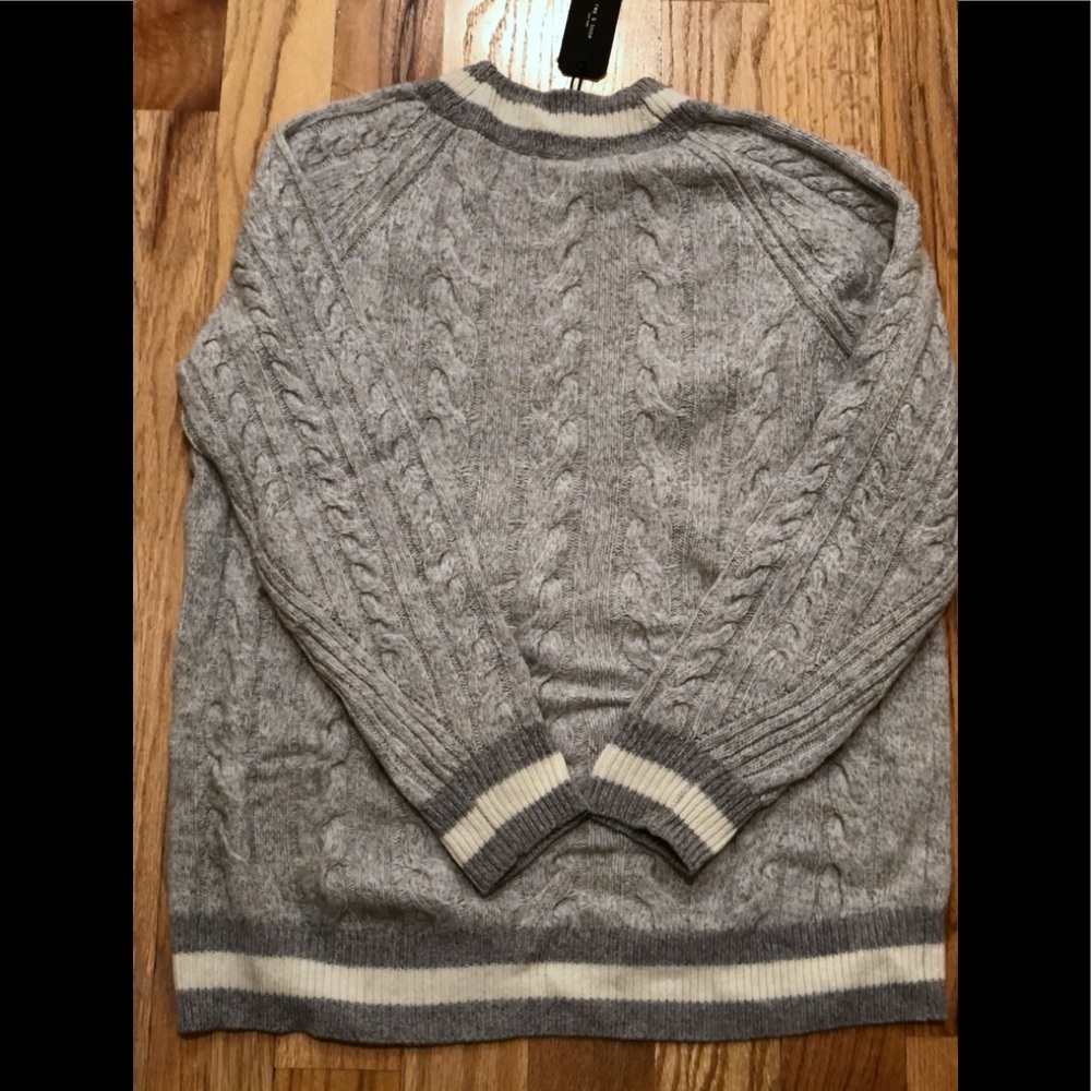 Theon Oversized Striped Cable-Knit Sweater - Picture 8 of 8